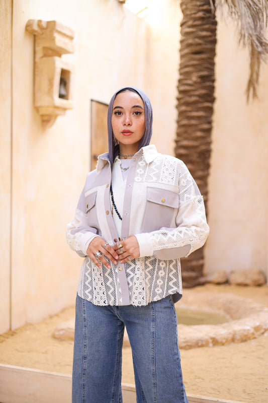 Patches Chemi-Jacket in Grey