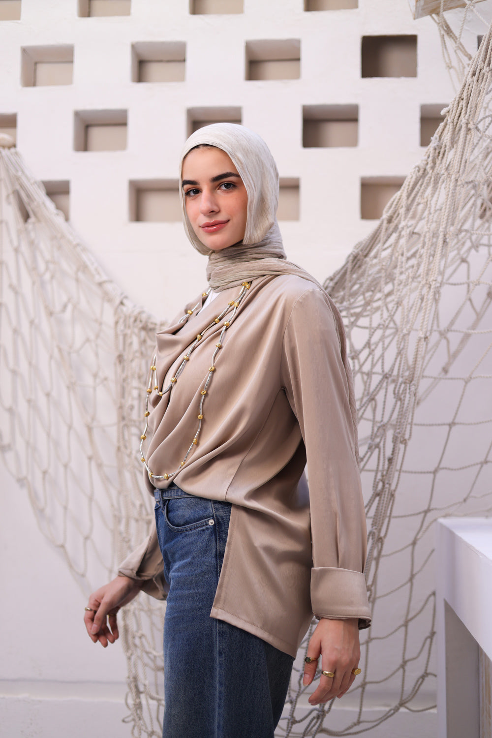 Draped Elegance Blouse