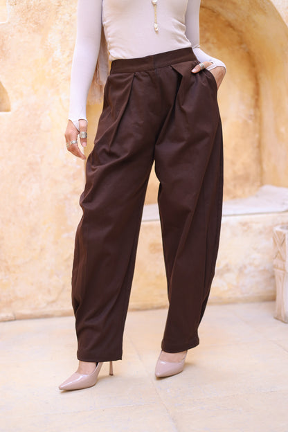 Brown Balloon Pants