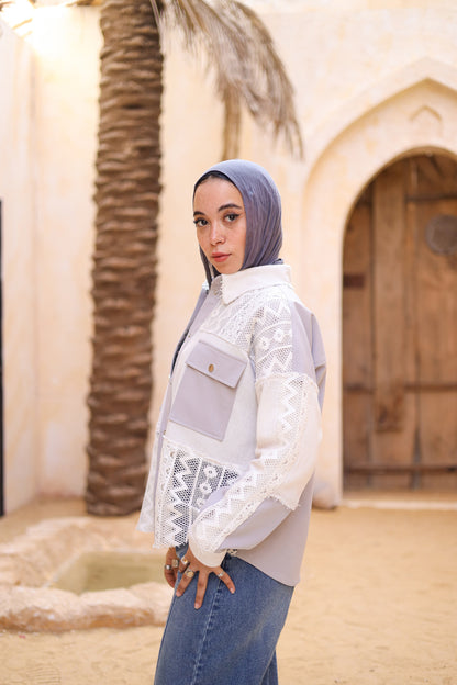 Patches Chemi-Jacket in Grey