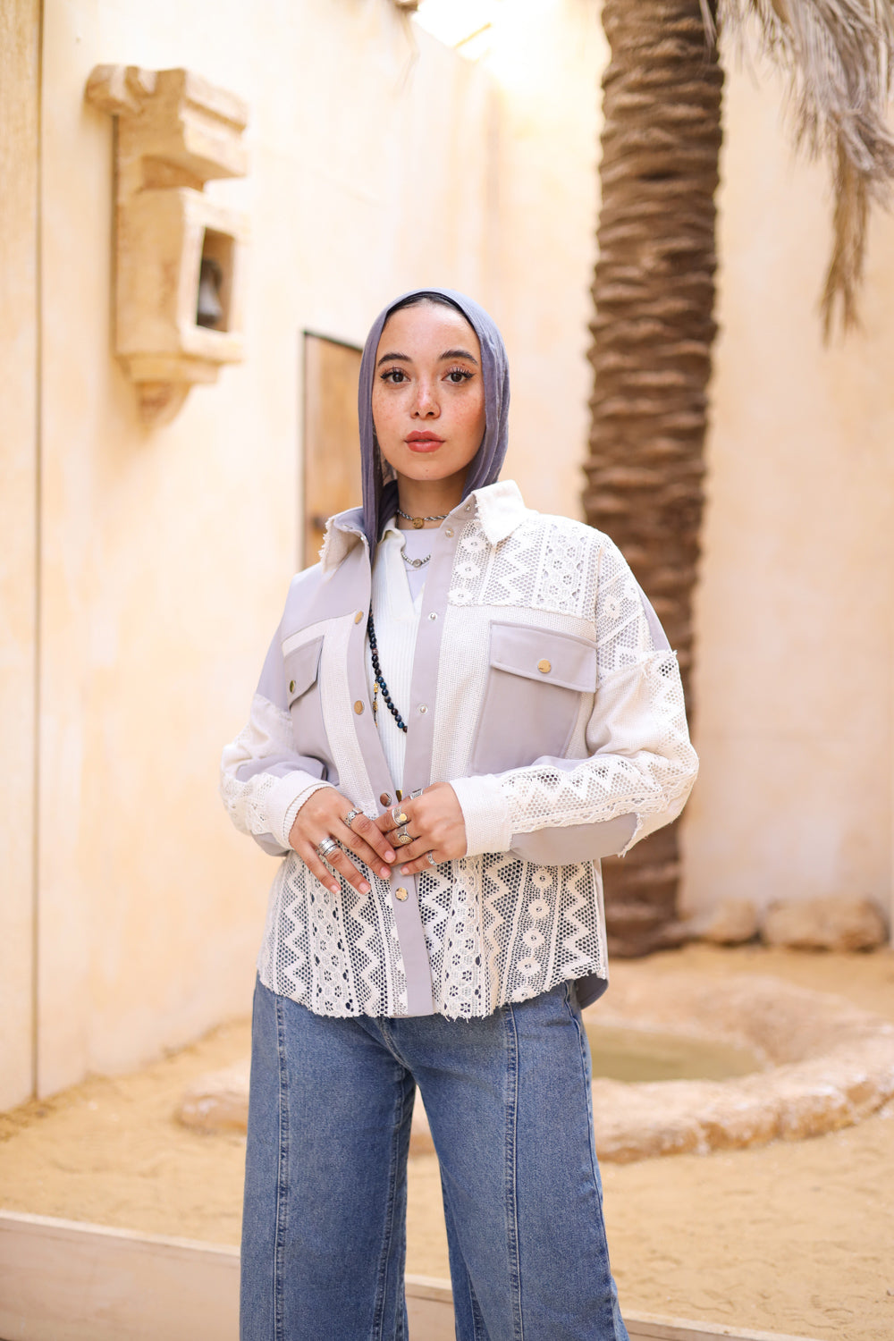 Patches Chemi-Jacket in Grey