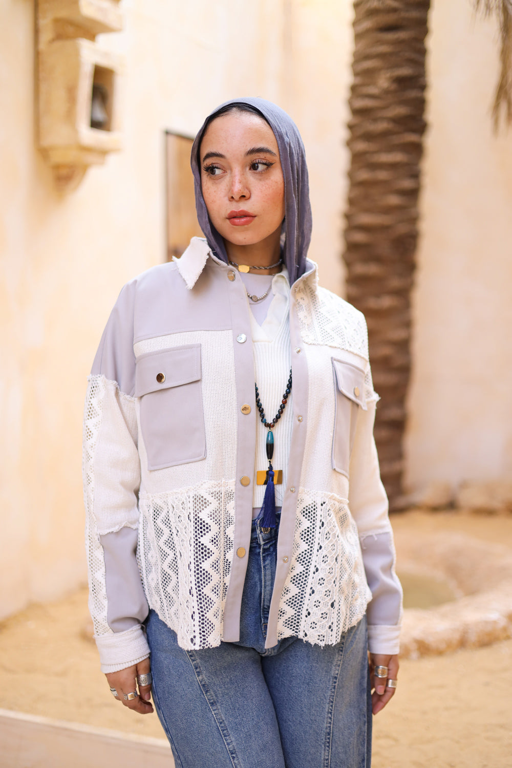 Patches Chemi-Jacket in Grey