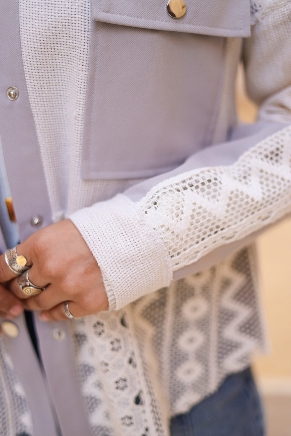 Patches Chemi-Jacket in Grey